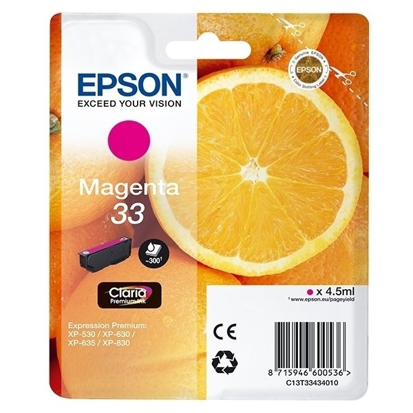 Epson 33 (T3343) cartucho de tinta magenta (original) 902010 - 1