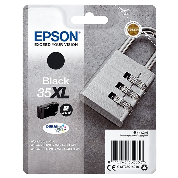 Epson 35XL (T3591) cartucho de tinta negro XL (original) C13T35914010 027034 - 1