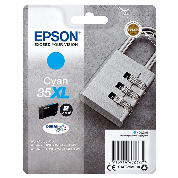 Epson 35XL (T3592) cartucho de tinta cian XL (original) C13T35924010 027036 - 1