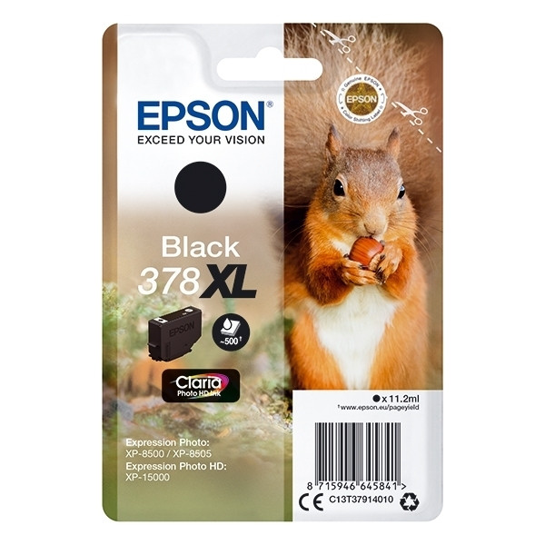 Epson 378XL cartucho de tinta negro XL (original) C13T37914010 027110 - 1