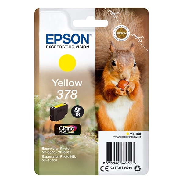 Epson 378 cartucho de tinta amarillo (original) C13T37844010 027104 - 1