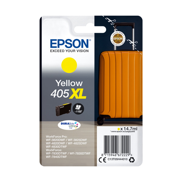 Epson 405XL cartucho de tinta amarillo XL (original) C13T05H44010 C13T05H44020 083552 - 1