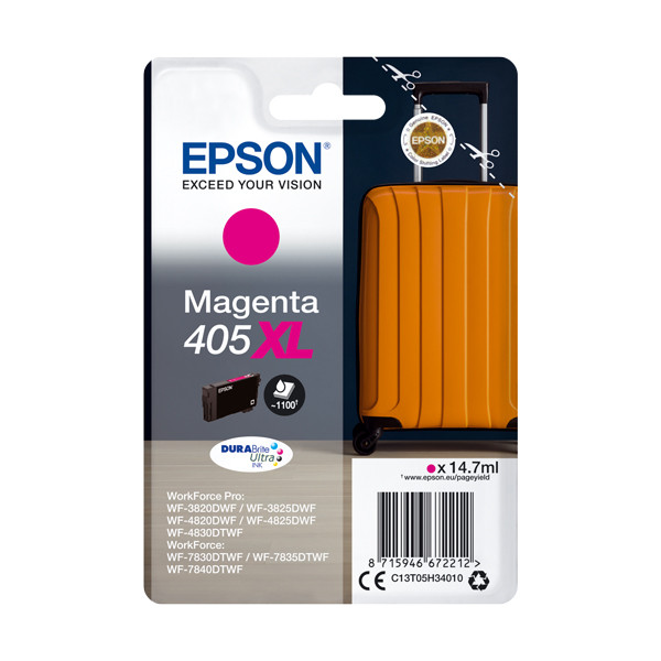 Epson 405XL cartucho de tinta magenta XL (original) C13T05H34010 C13T05H34020 083550 - 1