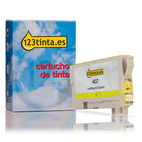 Epson 407 cartucho de tinta amarillo (marca 123tinta) C13T07U440C 083563 - 1