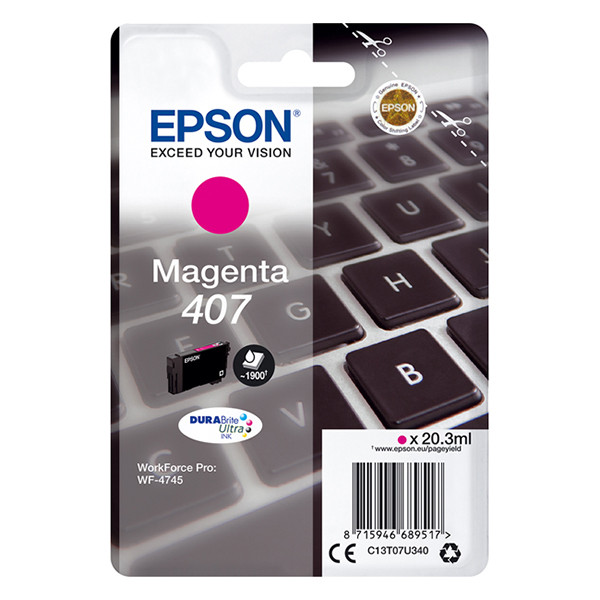 Epson 407 cartucho de tinta magenta (original) – imagen 2