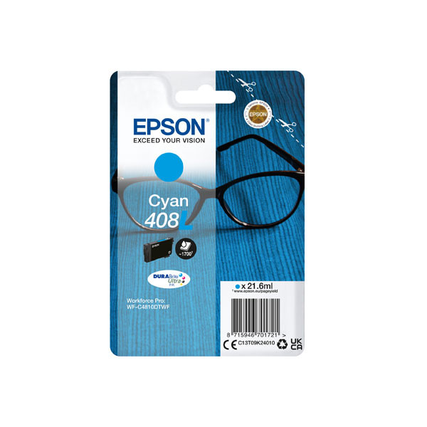Epson 408XL Cartucho de tinta cian de alta capacidad (original) C13T09K24010 024126 - 1