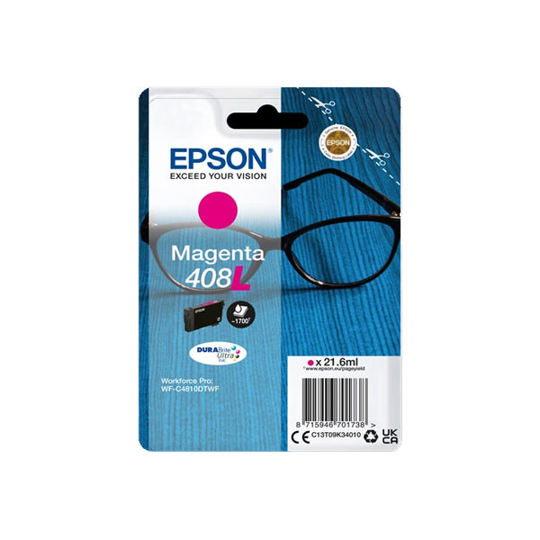 Epson 408 Cartucho de tinta magenta (original) C13T09J34010 024120 - 1