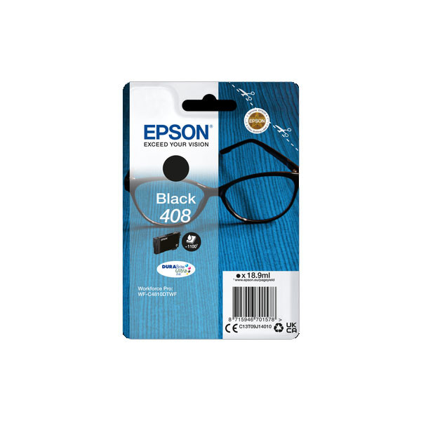 Epson 408 cartucho de tinta negro (original) C13T09J14010 024116 - 1