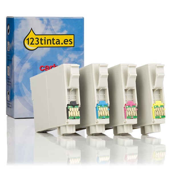 Epson 502XL cartuchos de tinta (marca 123tinta) | Pack negro + 3 colores 127062 - 1