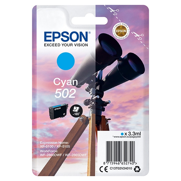 Epson 502 cartucho de tinta cian (original) – imagen 2
