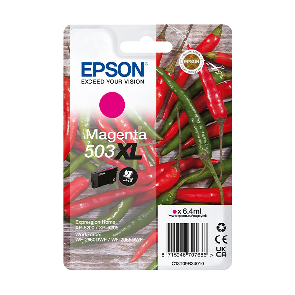 Epson 503XL Cartucho de tinta magenta alta capacidad (original) C13T09R34010 652054 - 1