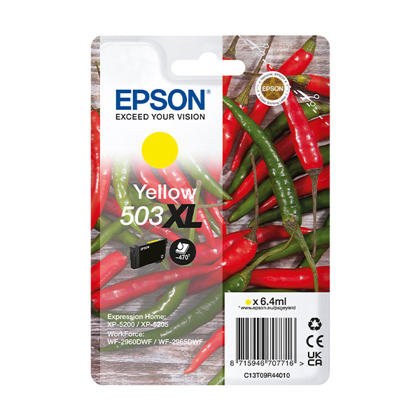 Epson 503XL cartucho de tinta amarillo alta capacidad (original) C13T09R44010 652056 - 1