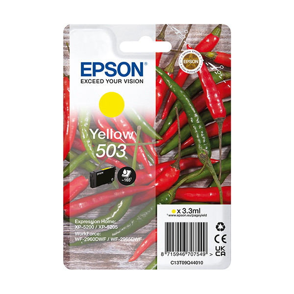 Epson 503 cartucho de tinta amarillo (original) C13T09Q44010 652046 - 1