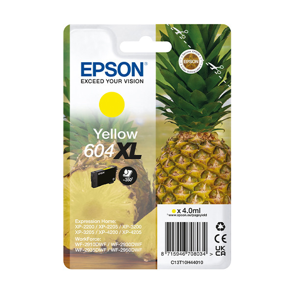 Epson 604XL cartucho de tinta amarillo (original) C13T10H44010 652076 - 1