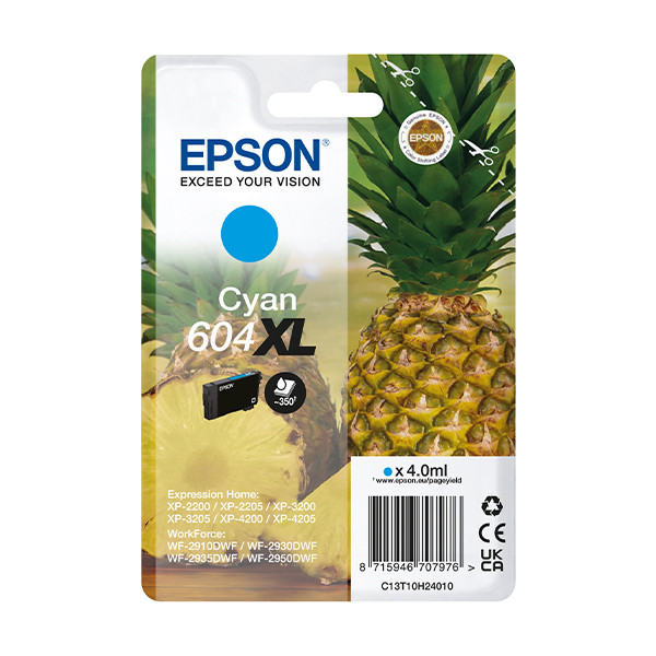 Epson 604XL cartucho de tinta cian (original) C13T10H24010 652072 - 1