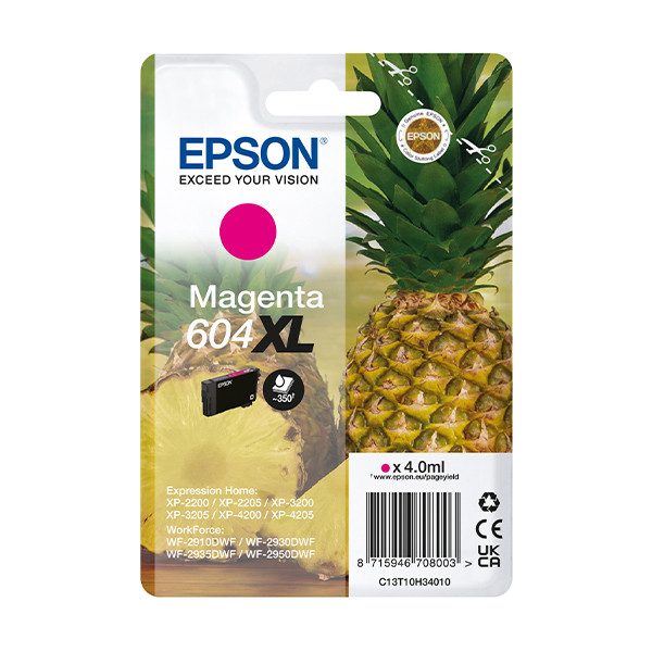 Epson 604XL cartucho de tinta magenta (original) C13T10H34010 652074 - 1
