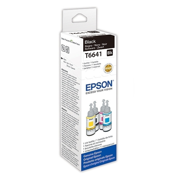 Epson 664 (T6641) botella de tinta negra (original) C13T664140 026748 - 1