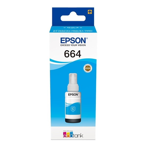 Epson 664 (T6642) botella de tinta cian (original) C13T664240 026750 - 1