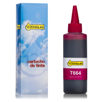 Epson 664 (T6643) botella de tinta magenta (marca 123tinta) C13T664340C 026753