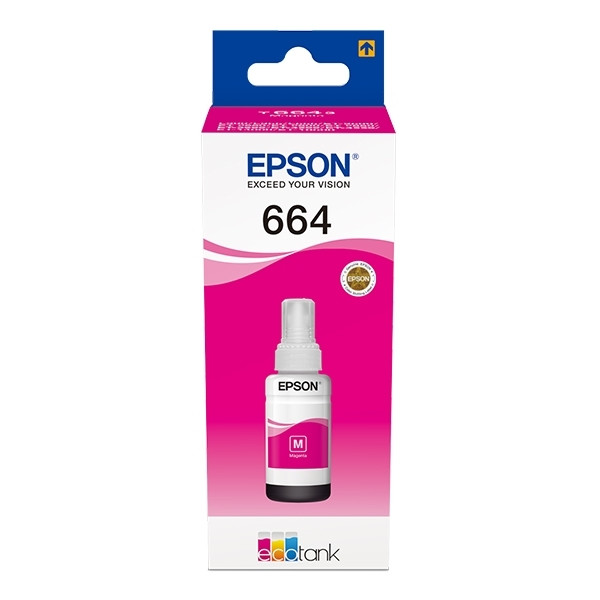 Epson 664 (T6643) botella de tinta magenta (original) C13T664340 026752 - 1