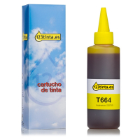 Epson 664 (T6644) botella de tinta amarilla (marca 123tinta) C13T664440C 026755