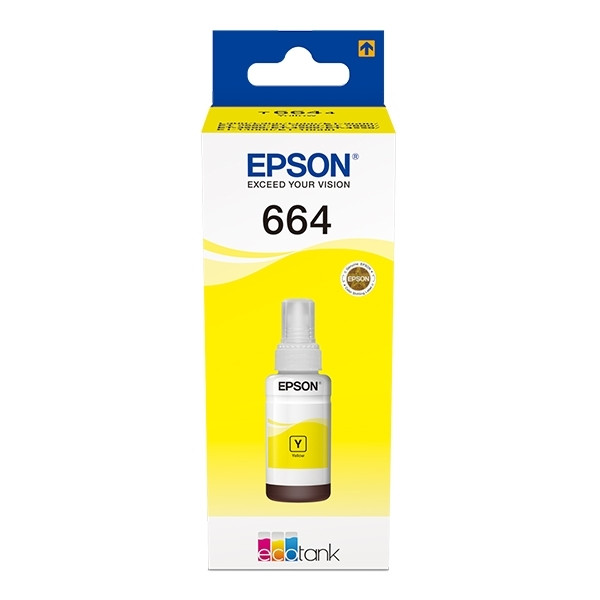 Epson 664 (T6644) botella de tinta amarilla (original) C13T664440 026754 - 1