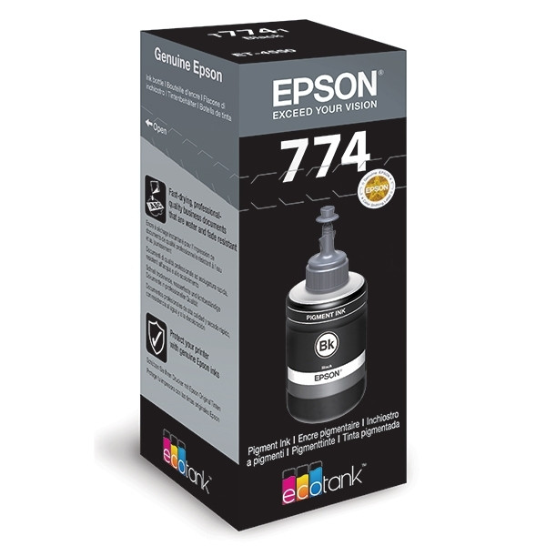 Epson 774 (T7741) botella de tinta negro (original) C13T774140 903559 - 1