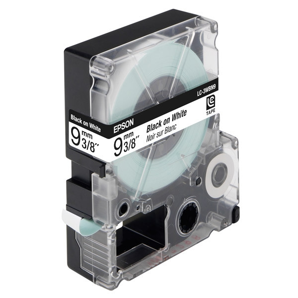 Epson LC-3WBN9 cinta negro sobre blanco 9 mm (original) C53S624402 083012 - 1