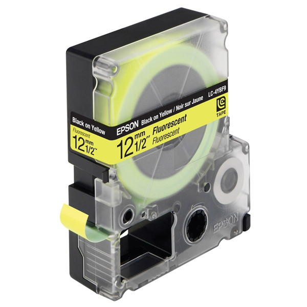 Epson LC-4YBF9 cinta negro sobre amarillo fluorescente 12 mm (original) C53S625405 083030 - 1