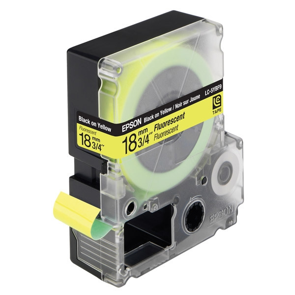 Epson LC-5YBF9 cinta negro sobre amarillo fluorescente 18 mm (original) C53S626402 083062 - 1