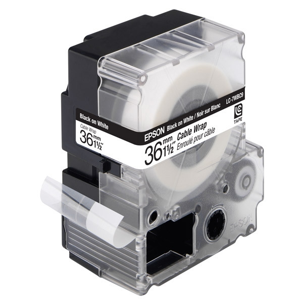 Epson LC-7WBC9 cinta para cables negro sobre blanco 36 mm (original) 083102 - 1