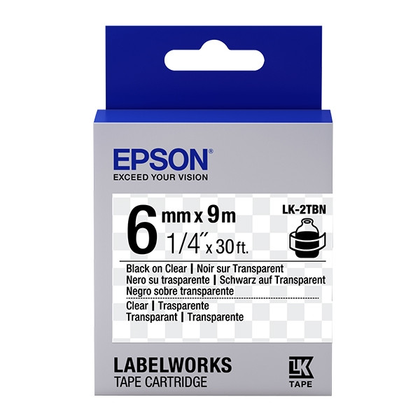 Epson LK-2TBN cinta negro sobre transparente 6 mm (original) C53S652004 083168 - 1