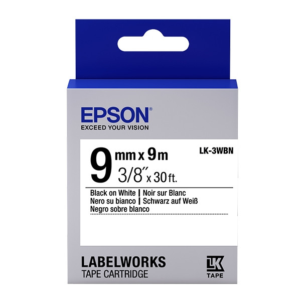 Epson Cinta estándar - LK-3WBN estándar negra/blanca 9/9