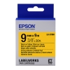 Epson LK-3YBW cinta superadhesiva negro sobre amarillo 9 mm (original) 083174 - 1