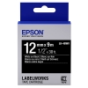 Epson LK-4BWV cinta brillante blanco sobre negro 12 mm (original) 083212 - 1