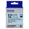 Epson LK-4LBK cinta satinada negro sobre azul claro 12 mm (original) 083222 - 1