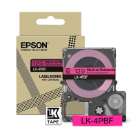 Epson LK-4PBF cinta negra sobre rosa fluorescente 12 mm (original) 084458