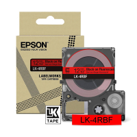 Epson LK-4RBF cinta negra sobre rojo fluorescente 12 mm (original) 084456