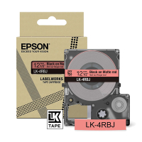 Epson LK-4RBJ cinta mate negro sobre rojo 12 mm (original) C53S672071 084400