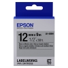 Epson LK-4SBM cinta negro sobre plateado metálico 12 mm (original) 083204 - 1