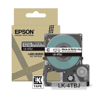 Epson LK-4TBJ cinta mate negra sobre transparente 12 mm (original) C53S672065 084452