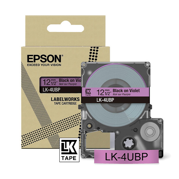 Epson LK-4UBP cinta negra sobre violeta 12 mm (original) C53S672101 084460 - 1