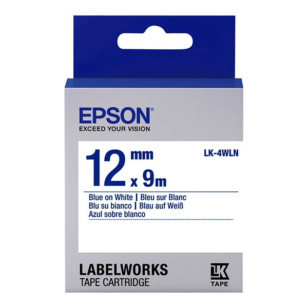 Epson LK-4WLN cinta azul sobre blanco 12 mm (original) C53S654022 083200 - 1