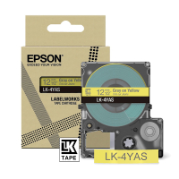 Epson LK-4YAS cinta gris sobre amarillo 12 mm (original) C53S672104 084464