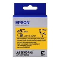Epson LK-4YBA5 cinta termoretractil negro sobre amarillo 5 mm (original) 083292