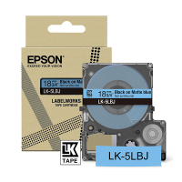 Epson LK-5LBJ cinta mate negro sobre azul 18 mm (original) C53S672081 084416