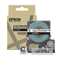 Epson LK-5TBJ cinta mate negra sobre transparente 18 mm (original) C53S672066 084390