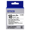 Epson LK-5WBW cinta superadhesiva negro sobre blanco 18 mm (original)