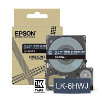 Epson LK-6HWJ cinta mate blanco sobre azul marino 24 mm (original) C53S672086 084426