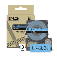 Epson LK-6LBJ cinta mate negro sobre azul 24 mm (original) C53S672082 084418